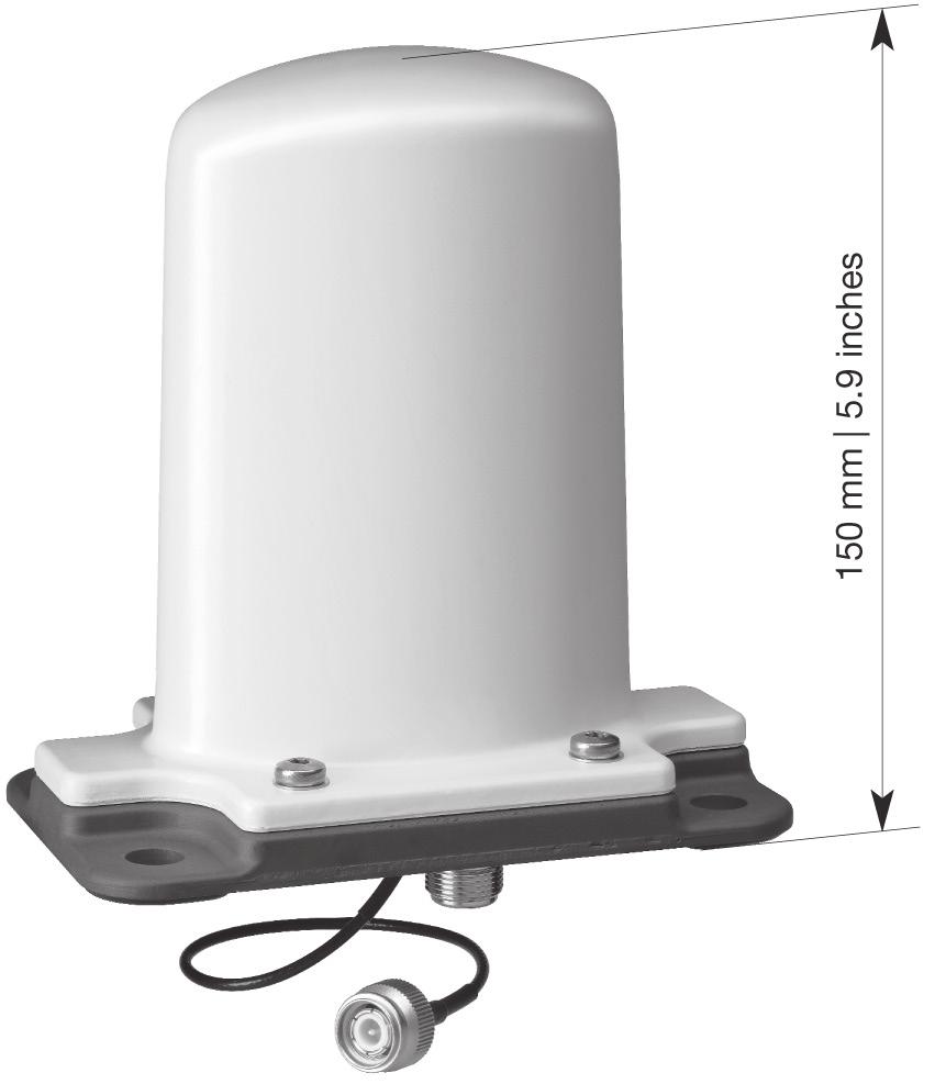 Special Purpose Antenna 380 430 MHz and GPS 1575 MHz 98121116 Two-band antenna: 380 430 MHz and GPS. The antenna can be operated in both frequency ranges simultaneously.