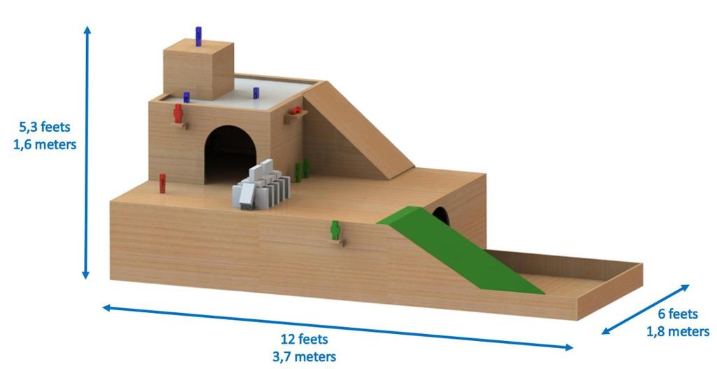 In order to win the bid, the teams must design and manufacture a robot able to execute search and rescue missions on the model terrain pictured in figure 1.