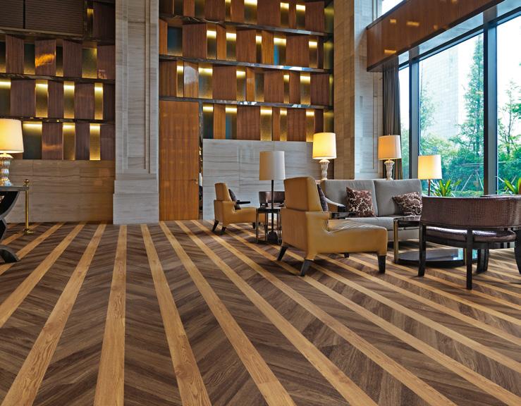 INTEGRATING COLOURS When visualising a new flooring layout for any large scale installation, the wealth of design floors available can take on varying levels of intricacy.