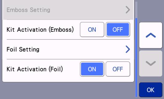 Activating the Foiling Function on the Machine a Touch "Premium Functions" on the settings screen. b Click in the upper-right corner of the Web page. c Click <Premium Function Activation>.
