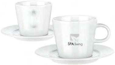0965T Small porcelain mug in classic design, high-gloss white, suitable for coffee pad machines ART. NO.