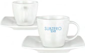 0987 Espresso Duo 2 porcelain espresso cups and saucers, glossy white, in gift box INTRODUCTION DIMENSIONS Transfer Height: ~ 55 mm Diameter: ~ 60 mm Capacity: ~ 0.