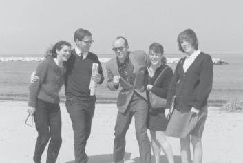 Above: On the beach at Rimini, Italy, at 1969 World