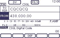 9 D-STAR OPERATION <ADVANCED> Digital squelch function (Continued) DDDigital code setting qqpush DR (C) to enter the DR mode. wwpush MENU (C) to select the D-2 screen (D-2 menu).