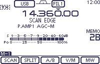 12 SCAN OPERATION Scan edge programming Memory channels 1A 3A and 1B 3B are the Program Scan Edge channels. They are used to program the upper and lower frequency edges for programmed scans.