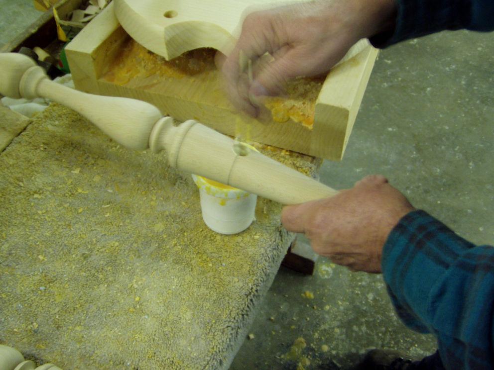 Hand sanding or an orbital sander will work if you don t have a bagging sander.