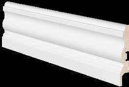 White Cable housing 12000 Cable housing Baseboard 19x90x2750 Mel White 12001 Cable housing