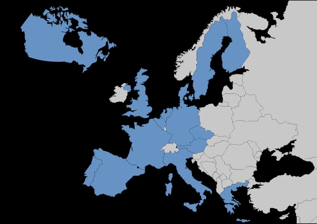 The INFRAFRONTIER partner network Canada 14 European countries + EMBL +