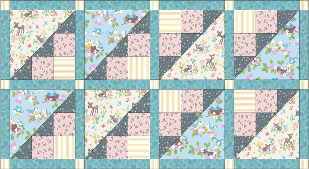 Keep doing this to each of your rows BORDERS Sew your strips to the sides and then the top and bottom COMPLETION Make quilt