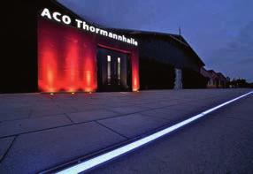 ACO Sideline Outdoor luminaires 195 196 The ACO Sideline is the result of a development cooperation with ACO Tiefbau.
