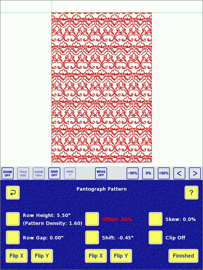 Increasing the height of rows will make fewer rows. Decreasing the height of rows will increase the number of rows. The spacing between the rows will not change, only the scale of the pattern.