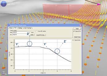 simulate the static configuration of the catenary and visualize it online during the lay operation.