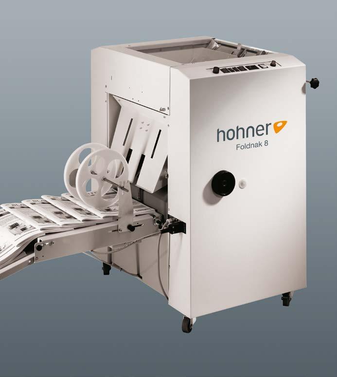 Foldnak 40 The small one for the variety Foldnak 8 Detail Foldnak 8 One machine for many advantages ner Foldnak 40 bookletmaker takes all qualities of paper using both, standard and loop staples.