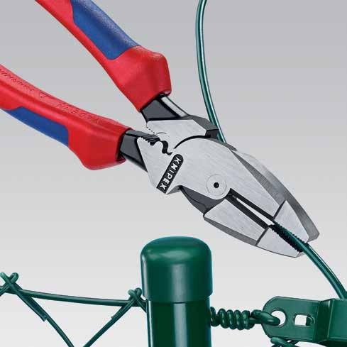 KNIPEX Lineman s Pliers Improved version Now requires 50% less effort compared with conventional