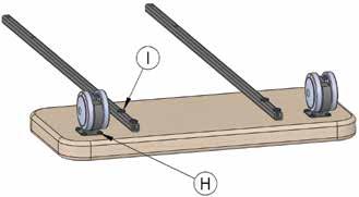 G: With the footrest fully retracted, retract the footrest, remove the stop bolts with a 3/16 Allen key and a 7/16 wrench and slide the footrest out from