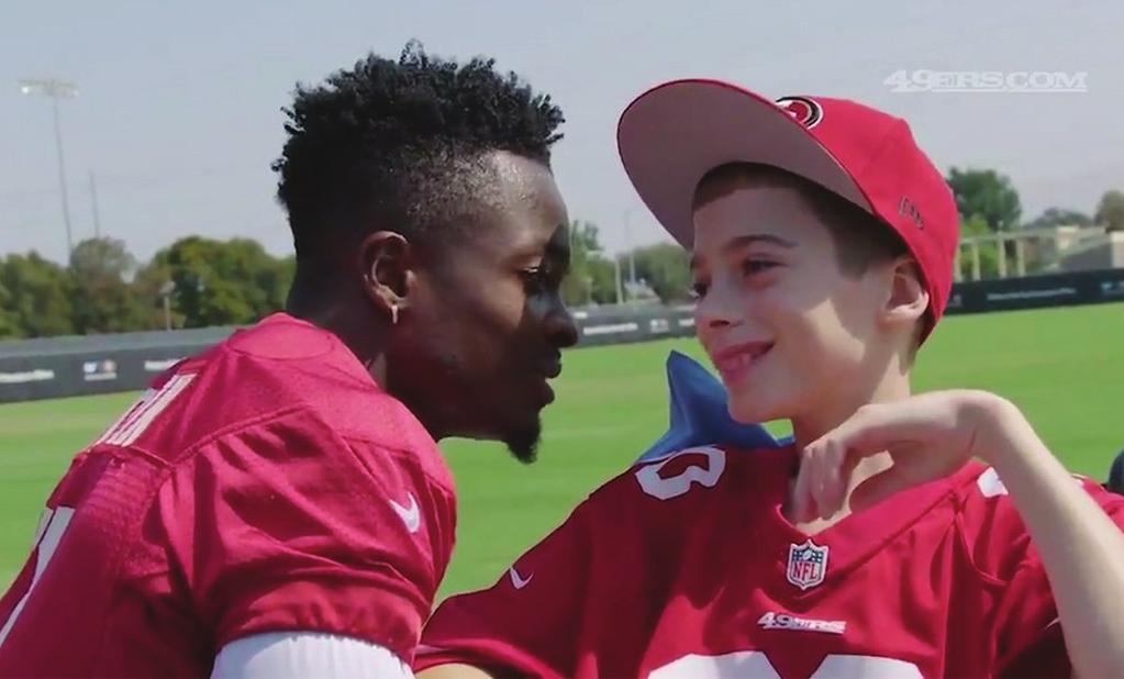 On August 18th, 2017, as part of 49ers partnership with the MakeA-Wish Foundation, Goodwin spent the day with Austin DeMello, a 12-year-old 49ers fan from San Diego.