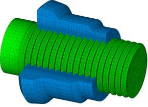Bolt mesh Nut and bolt threaded zone Fig. 4. Finite element model of bolt and nut 4.2.