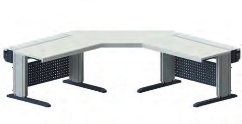 combinations with two PROFI 4-Lift-Benches in L-combination or coupled with an extra corner element.