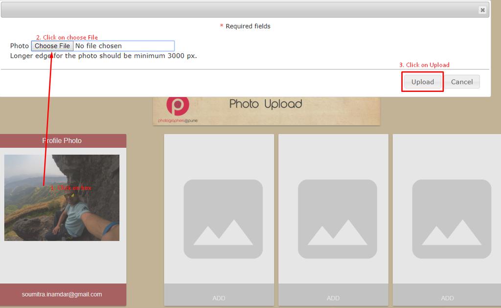 In this tool you can upload your profile picture and