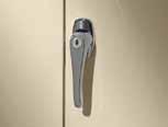 handles (deluxe cabinets) lock doors securely and allow easy opening and