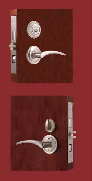 937M shown in Satin Nickel 14 Specifications for Commercial Mortise Locks with UL Rating: Trim styles: any mortise trim, including mortise handlesets, on pages 4 and 5 Trim construction: solid forged
