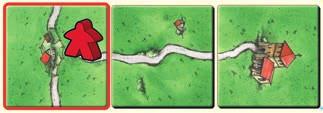 With some clever tile placements, it is possible to connect road and city sections, resulting in a road with more than one thief or a city with more than one knight.