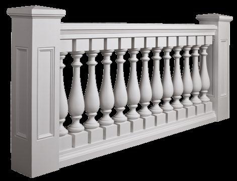 A set of balustrades with a pyramid cover 4.71.201 BALUSTER 4.75.