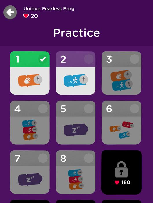 When you get to a level that requires hearts to unlock, you will have to go to Studio Mode to earn more hearts. 3. Each practice level focuses on a key concept.
