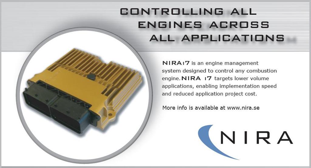 Issued by: Page: David Björklund 1(1) Date: 2012-12-07 NIRA i7 s NIRA i7 is an engine management system designed by Nira Control AB.
