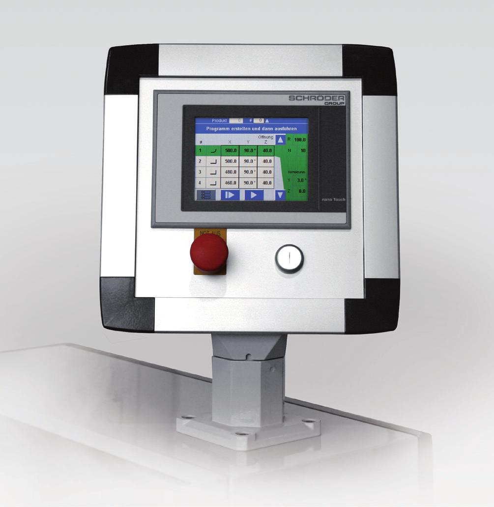 A path measurement system controls the machine axes, programming from flange to flange.
