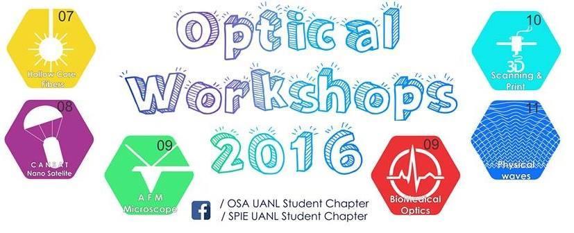 OPTICAL WORKSHOPS 2016 Date: March 7 March 11, 2016 Attendance: 102 participants The Optical Workshops are now a semestral event.