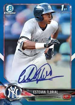 Chrome Prospect Autograph - Blue Refractor Bowman Chrome Baseball will continue to feature autographs of the game s brightest prospects.