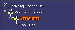 Select the Machining Process View icon. The Machining Process View dialog box appears. 2. Select the Machining Process icon. The dialog box is updated with a new machining process as shown. 3.