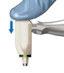 e) Reset the guide by clicking it into place at the top of the handpiece head. The Drill tip should be fully covered.