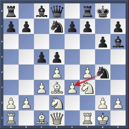 (Cont. from p.4) 42.Nc4 [42.Nf3 h5+ 43.Kf4 Nh3+ 44.Ke4] 42...e5 43.Nxe5+ Bxe5 44.f4 [44.Rc1 Rxc1 45.f3 h5+ 46.Kh4 Rh1#] 44...h5+ Position after 25 Re2 (From prev. (Cont. from prev. 40.Kf4 Ke6 41.Kf3?