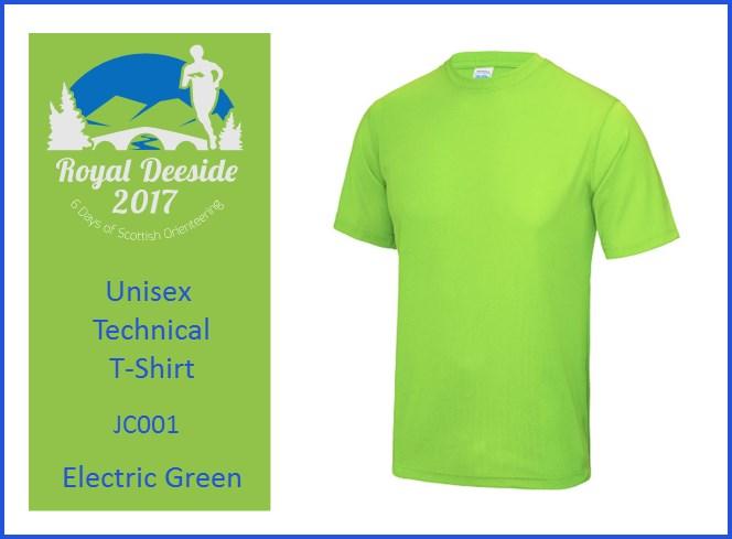 PAGE 11 ROYAL DEESIDE 2017 Adult Unisex Technical Short Sleeve T-Shirt (Crew Neck) JC001 The Just Cool T-Shirt range feature set in sleeves, self fabric taped back neck and twin needle stitching