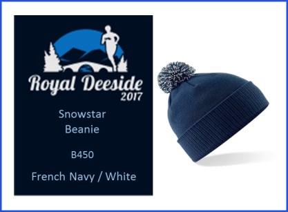 PAGE 7 ROYAL DEESIDE 2017 Adult Original Pull On Beanie B44 Beechfields Original Pull on Beanie features double layer knit and a pull on style design. Embroidered logo on the front (7 cm).