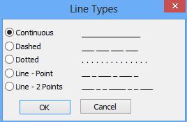 Extension Lines: In this dialog box you can define the color and style of the extension lines.