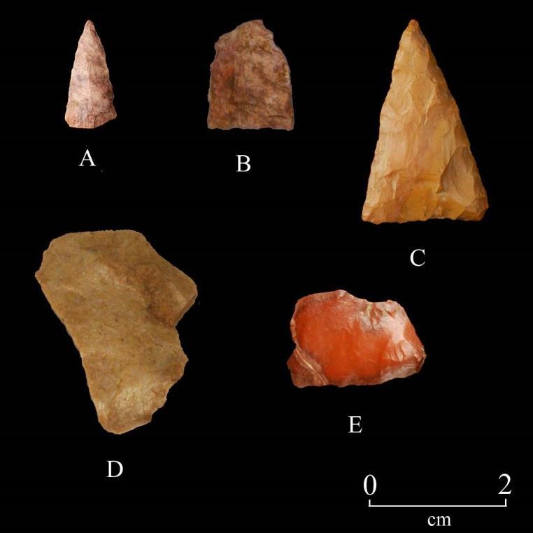 Figure 27. Flaked stone artifacts.