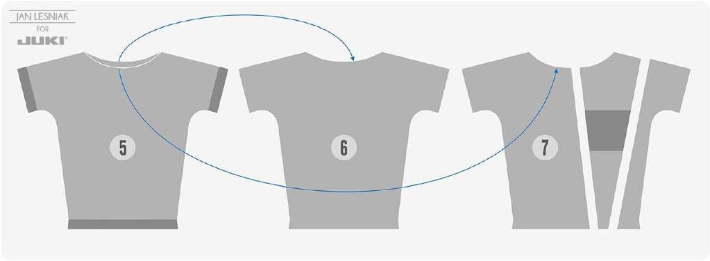 5. Add 3-4cm allowance to a form of a lining for turning up cuffs (dark gray outline); extend sleeves; at a bottom copy a form as a mirror-image as sides are slanted, an allowance to be turned up