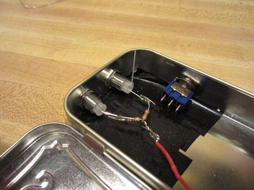 thats perfectly fine A little twist is all we'll need Take the small scrap of wire you cut off the battery holder (or any other wire you have around) and strip it on both ends Wrap one end around the