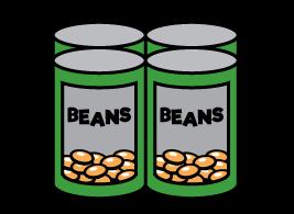 Shopping Beans can be bought in single tins or as a multipack of 4 tins. Cola is sold in bottles and cans. 330ml 48p.5 litres.59 Ben buys 0 single tins. John buys multipacks and single tins.