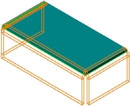 Individual Edges with a Miter Flange Like fillets, the miter flange can be made to propagate along tangent edges.