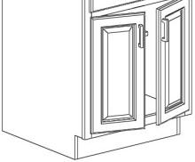 Single Door Base Cabinets One Drawer, One Full Depth Shelf B09 Dimensions: 9" W, 34 ½ H, 24" D $144 $144 $151 $173 B12 Dimensions: 12" W, 34 ½ H, 24" D $181 $181 $189 $194 B15 Dimensions: 15" W, 34 ½