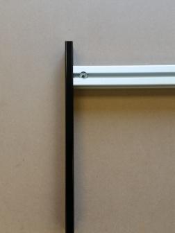 IMPORTANT: Ensure the Square Nuts previously inserted in bottom of rails do not fall out. c) The Top Rail must be positioned the same distance as measurement A from the very top of Side Rail.