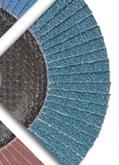 tapered straight Special AZ zirconium corundum flap disc abrasive grain is less hard, but very tough for working on edges and stainless steel