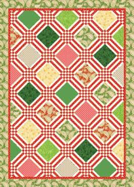 Christmas Platinum Jubilee AMD 075 Ruby Jubilee Dimensions: 56-1/2 x 80-1/2 Retail: $24 UPC: 719318356388 Description: Ruby Jubilee is a 56-1/2 x 80-1/2 ' pieced modern sampler that puts a new spin