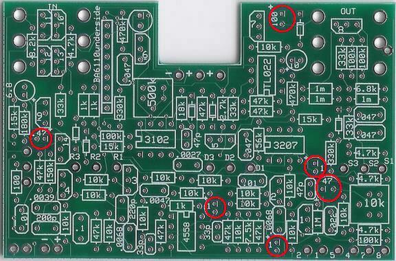 Step 8: Install the aluminum electrolytic capacitors. This are polarized and should be orientated a certain way.
