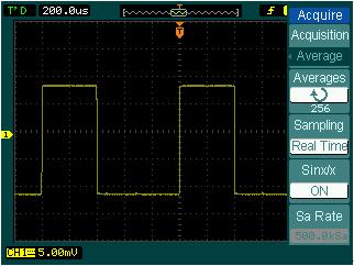 4. To reduce the noise by setting the acquisition type and adjust the waveform intensity.