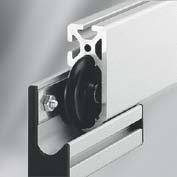 A second guiding shaft can also be fitted in order to prevent the sliding door from tilting when